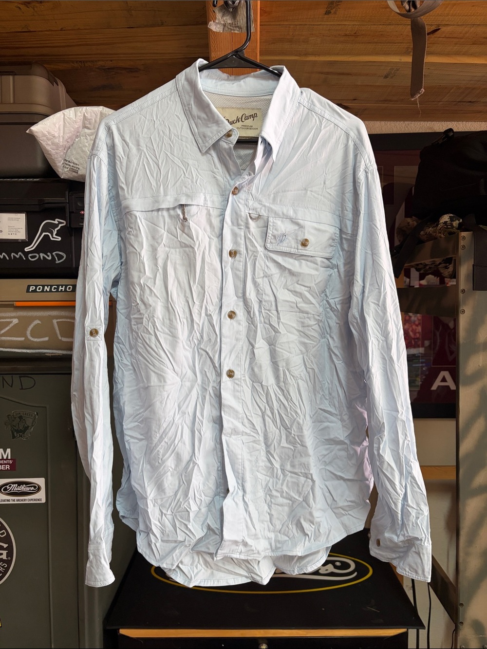 Duck Camp Light Blue Men's Long-Sleeve Button-Down Casual Shirt